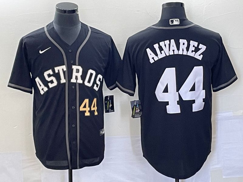Men 2025 Houston Astros 44 Alvarez Black Nike MLB Jersey style 61